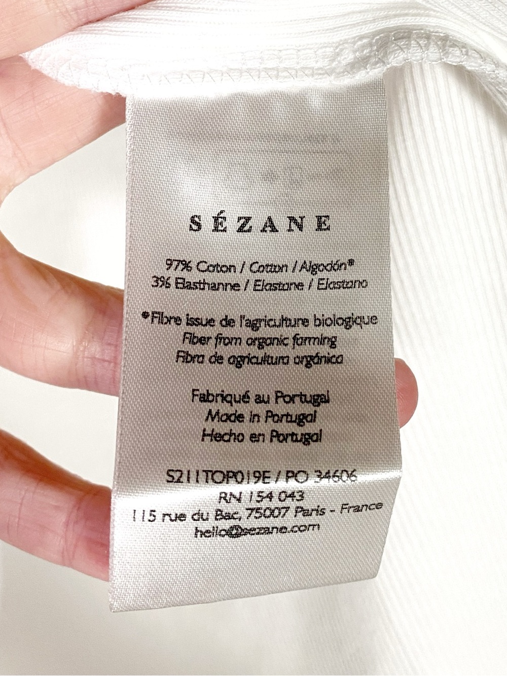 Sezane Marcelo Tank White - Picture 5 of 5